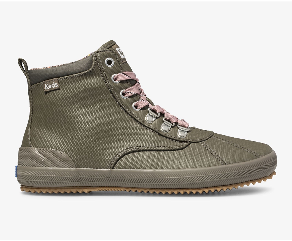 Botas Keds Mujer Verde Oliva - Scout Ii Water-Resistant Lona - 659-QORUDB